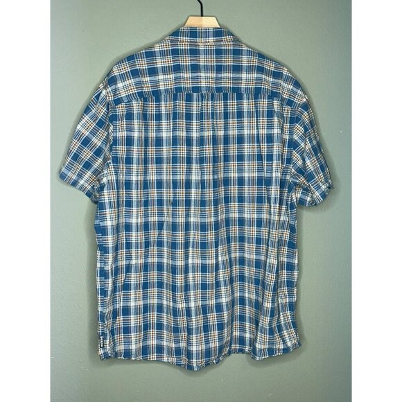 Prana Watchman Men's XXL Plaid Short Sleeve Button Up Shirt - Picture 3 of 7